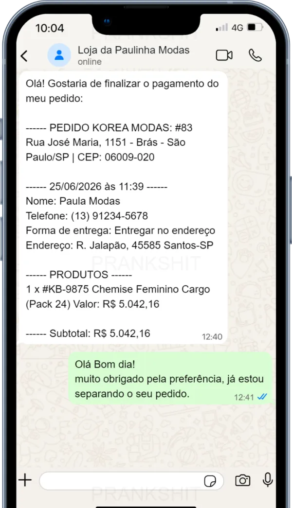 Vendas realizadas